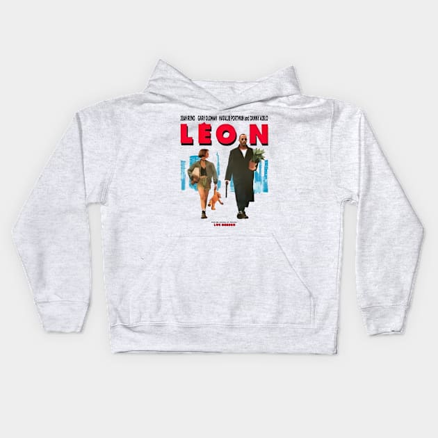 Leon The Professional Jean Reno Kids Hoodie by patsyhanson